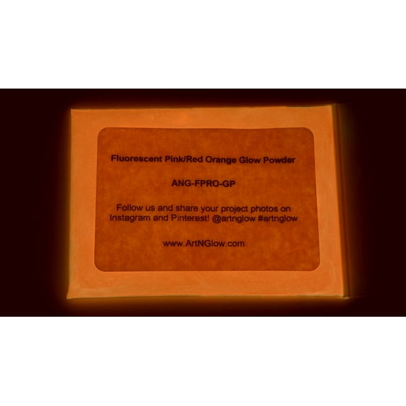 Glow in The Dark Pigment Powder - Neutral and Fluorescent Color for Art Painting, Fine Art, Nail Art Paint, and DIY Crafts - Non-Toxic, Long Lasting 10+ Color Options - Fluorescent Pink - (12 Grams)