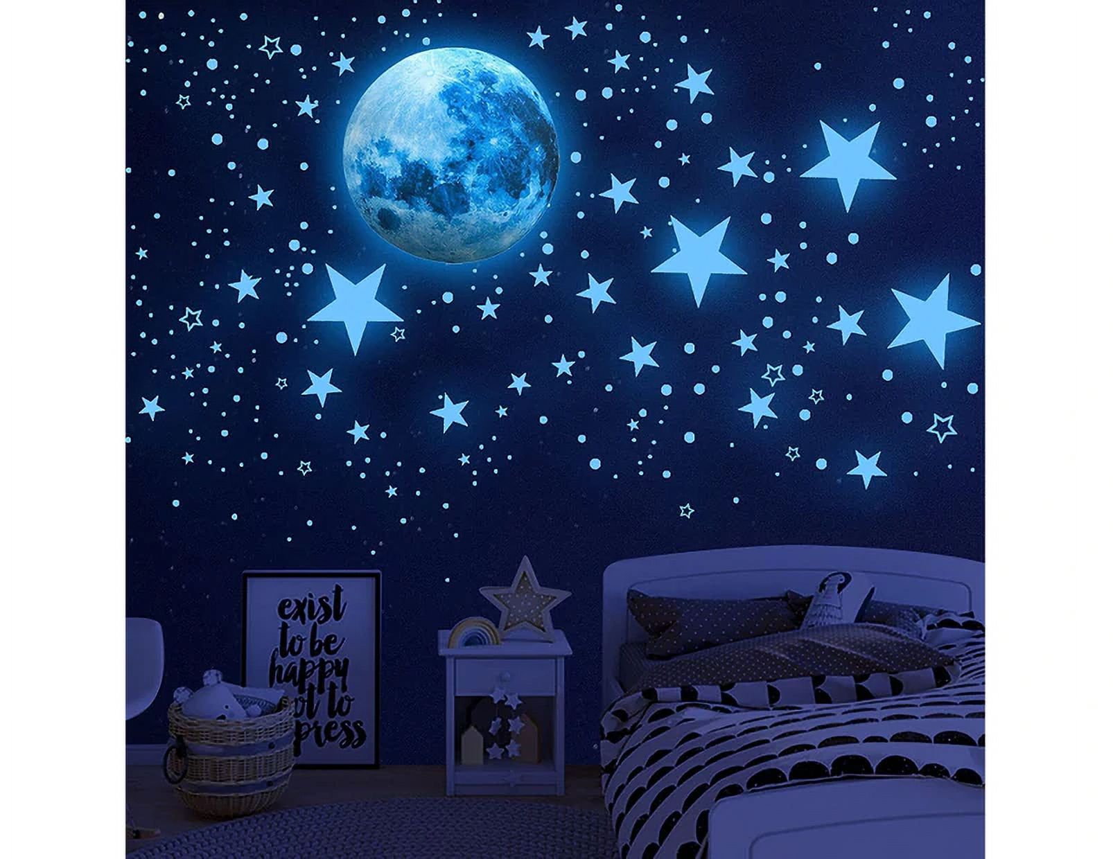 Glow in The Dark Stars for Ceiling,Glow in The Dark Stars and Moon Wall