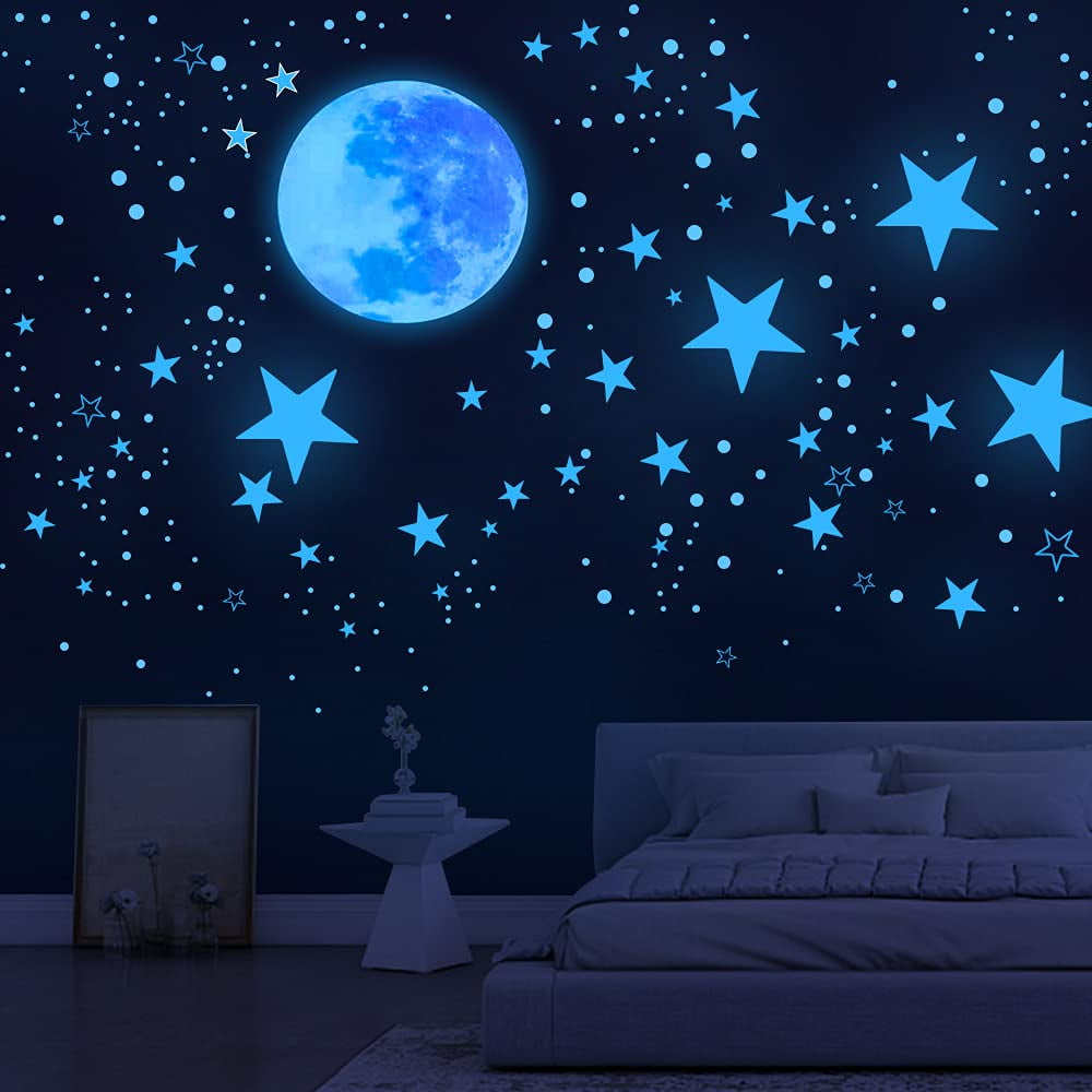 Glow in The Dark Stars for Ceiling,Star Decorations for Bedroom,Kids