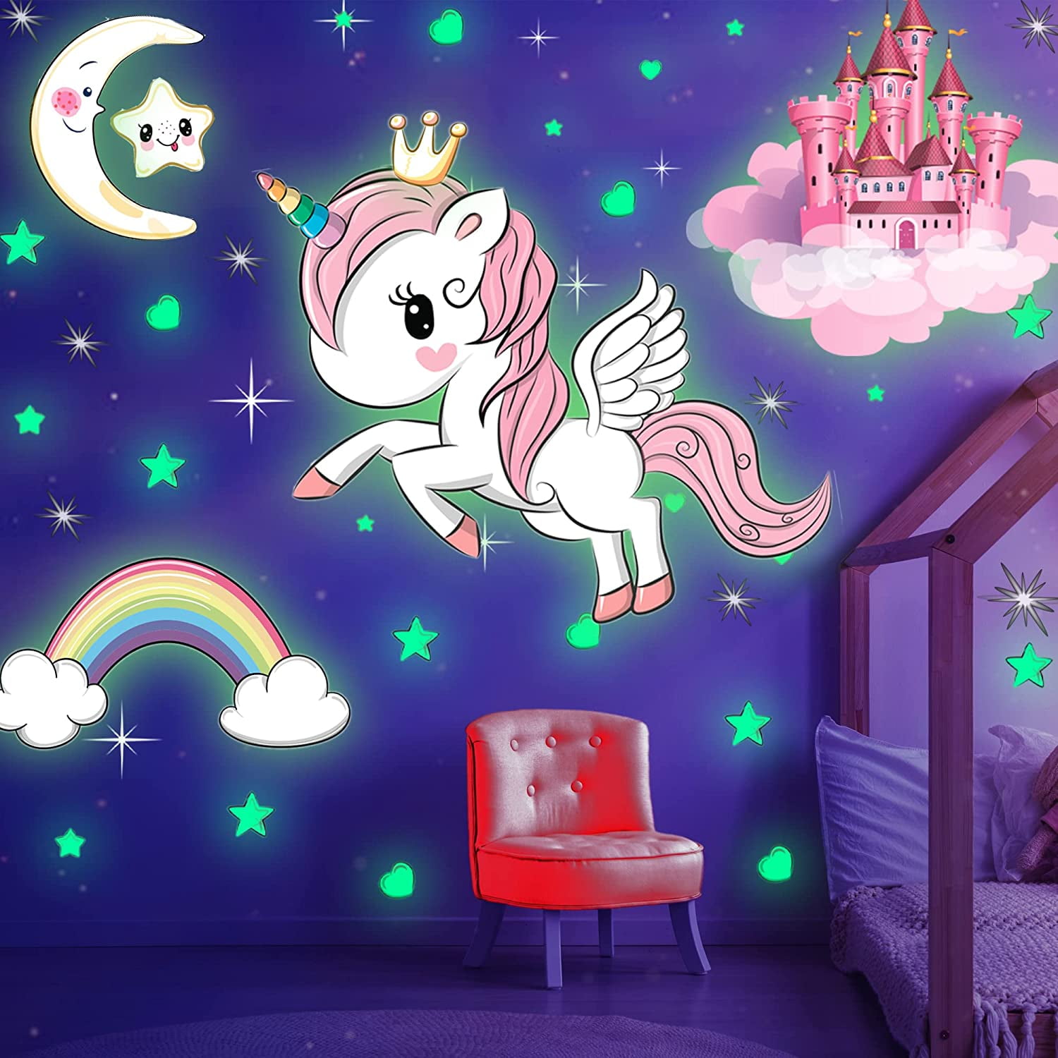 Rainbow Unicorn Wall Decal  Large Unicorn Wall Sticker – My Wonderful Walls