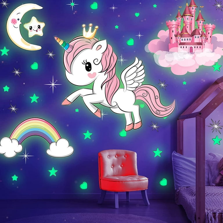 Rainbow Unicorn Wall Decals Wall Stickers Room Sets Inspire Murals