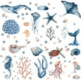 thumbnail image 1 of Glow in The Dark Under The Sea Wall Decals Glowing Ocean World Themed Wall Stickers Sea Turtle Seaweed Jellyfish Removable Wall Decor for Bathroom Bedroom Nursery Boys Room for DIY, 1 of 9