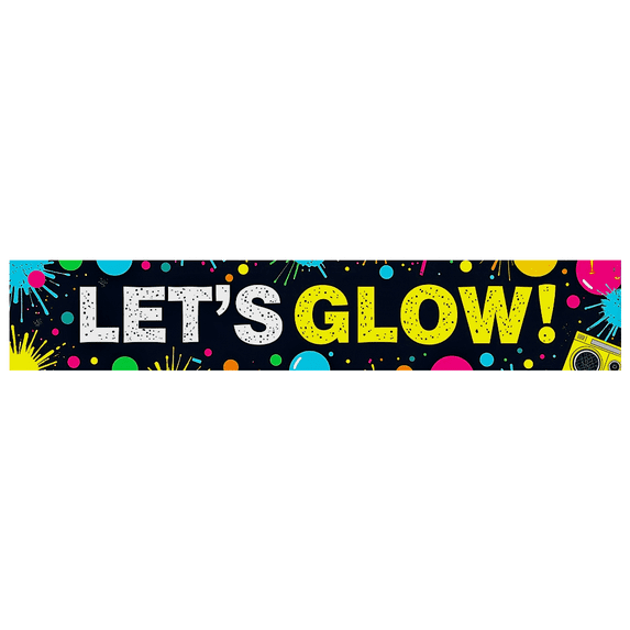 Glow Themed Colorful Splash Design Banner Backdrop Party Decorations for Neon Party Glow Party Photography Props Festival Celebrations