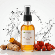 Glow - Turmeric & Rosehip Face Oil - Natural & Organic - Facial Serum - 2 oz
