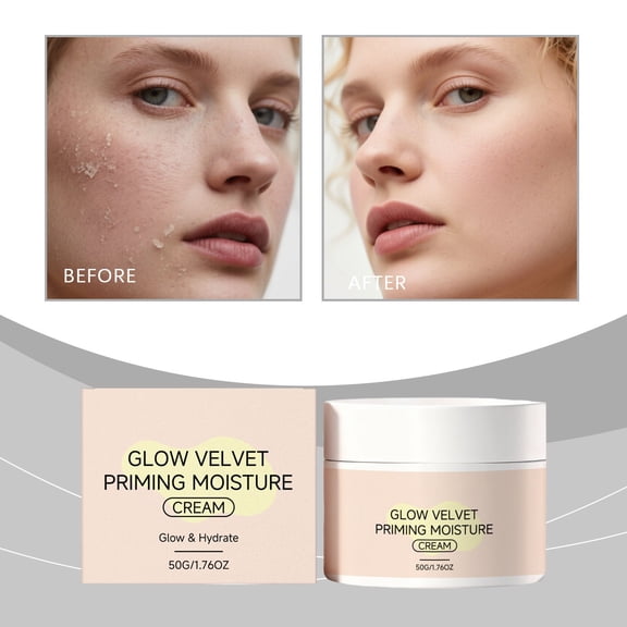Glow Velvet Moisture Cream, Pore Blurring and Makeup Gripping, Skin Care for All Skin (1pc)