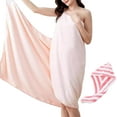 thumbnail image 1 of Glow Wrap Towel with Straps, GlowWrap Chic Cache Towel Wrap with Straps, Wearable Bath Towel with Hair Drying Cap for Women, Softness & Ultra-Absorbent & Sexy Open Back (G, L: 63 * 28in), 1 of 8