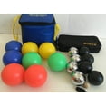 thumbnail image 1 of Glow in Dark Bocce Set and 73mm Metal Bocce/Petanque 8 Ball Set with 4 Silver and 4 Black Balls and Black Bag, 1 of 1