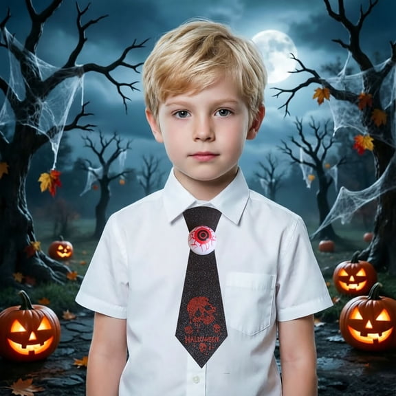 Glow in Dark Eyeball Novelty Tie Halloween Costume A 1pc