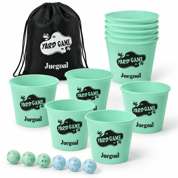 Glow in Dark Giant Yard Pong Toss Game Set for Outdoor Lawn Beach Camping