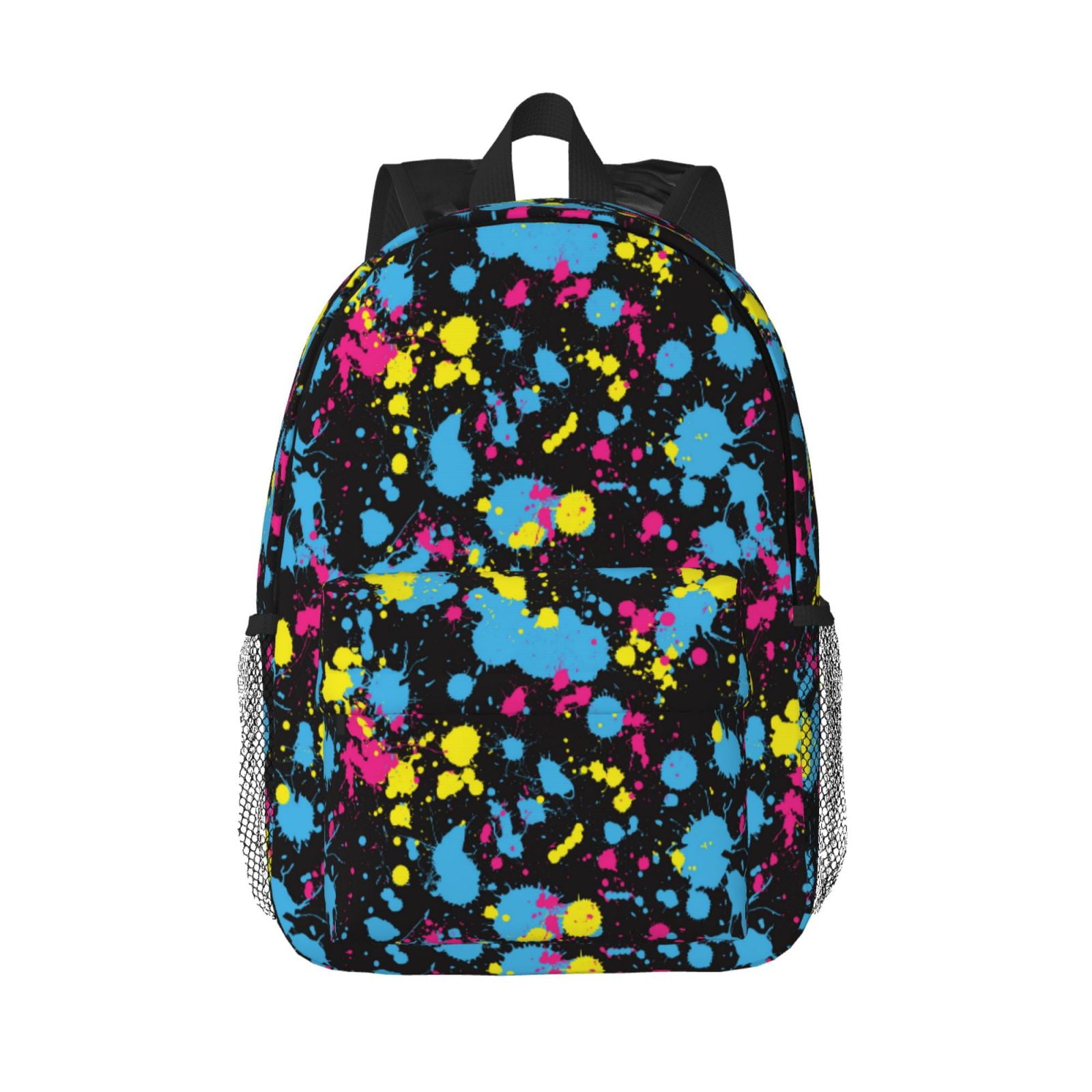 Glow in Dark Neon Splatter Backpack Casual Bookbag