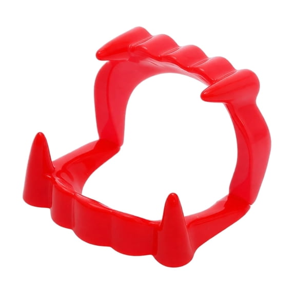 Glow in Dark Vampire Fangs Halloween Costume Teeth Adult Kids Fake Fangs Cosplay Props for Party Favors Goodie Bag Fillers (Red)