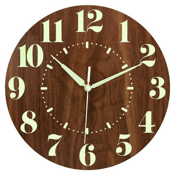Glow in Dark Wall Clock, Silent Non-Ticking Battery Operated Clock