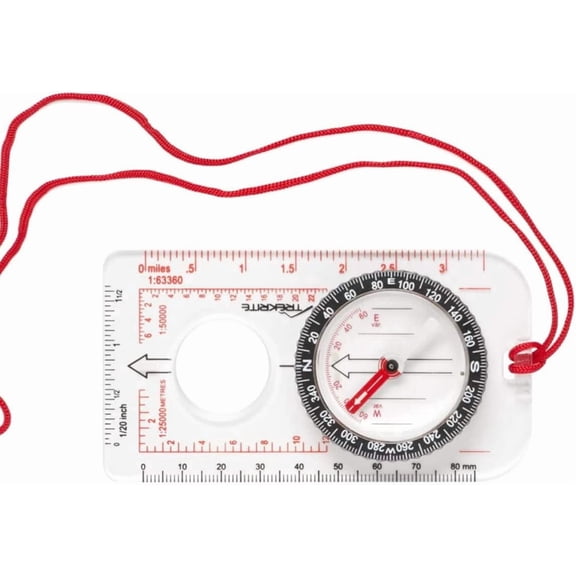 Glow in The Dark Baseplate Compass with Map Ruler | Waterproof Orienteering Compass for Hiking Camping Backpacking Survival