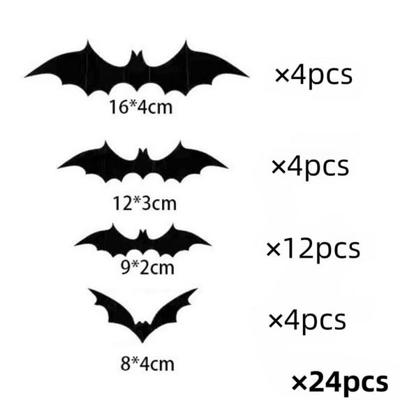 Glow in The Dark Bat Stickers for Walls, Self-Adhesive Halloween Decals for Indoor Outdoor, Peel and Stick Party Decor for Ceiling Window(B)