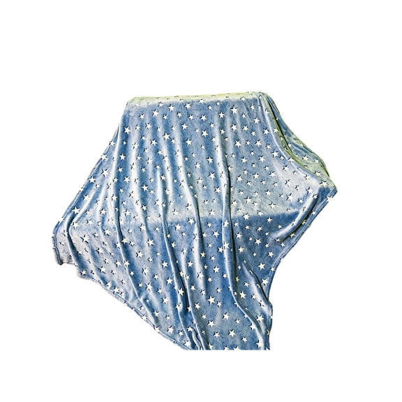 Glow in The Dark Blanket, Patriotic Stars Night Light Throw, Soft Flannel Air Conditioning Blanket for Couch Nap, Cozy Bedroom Decor