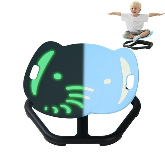 Glow-in-The-Dark Elephant Sensory Spinning Chair for Kids, Autism Sensory Toys, Sit and Spin Swivel Seat for Autistic Children, ADHD & Sensory Room Must Haves, Boosts Balance, Ages 3+
