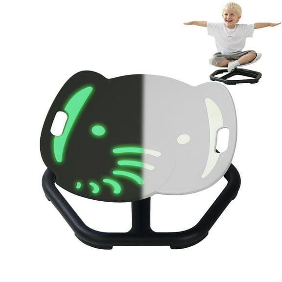 Glow-in-The-Dark Elephant Sensory Spinning Chair for Kids, Autism Sensory Toys, Sit and Spin Swivel Seat for Autistic Children, ADHD & Sensory Room Must Haves, Boosts Balance, Ages 3+