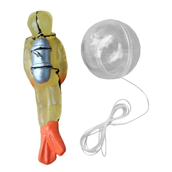 Glow-in-The-Dark Fish Tank Decorations, Cute Little Diver Aquarium Decoration, Floating Aquarium Accessories, Fish Playmate for Fish Tank Swimming Pool (Yellow) 0.79x0.71x2.56"