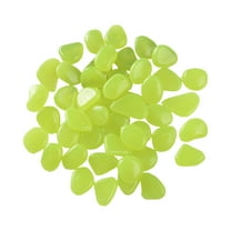 Glow in The Dark Garden Pebbles Stones Rocks for Yard And Walkways Decor, Diy Decorative Luminous Stones in Yellow(150Pcs)Harlik
