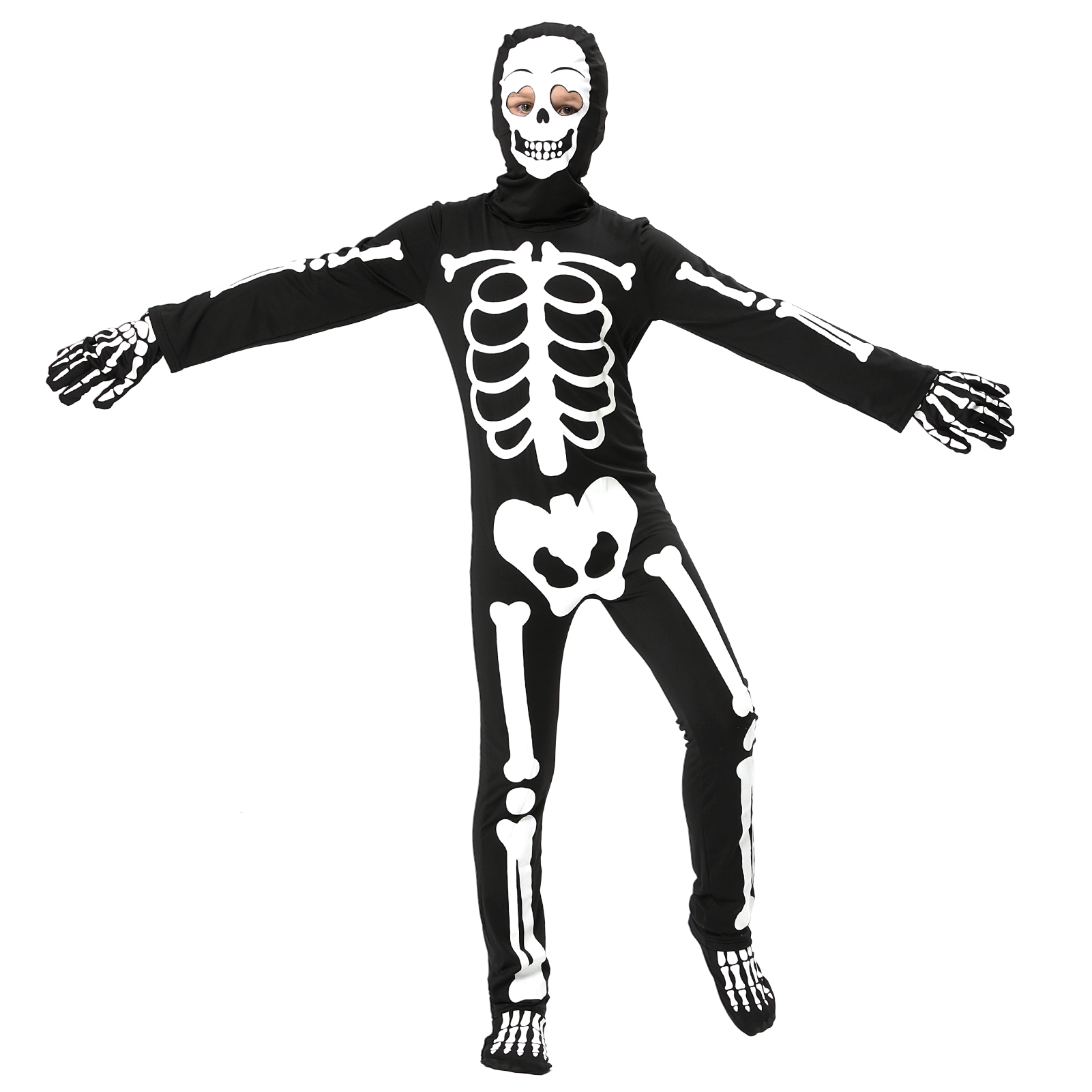 Glow in The Dark Halloween Skeleton Costume for Kids Skelebones Toddler