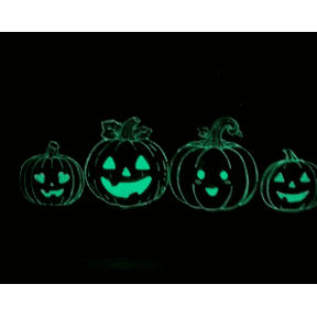 Glow in The Dark Jack-o-Lantern Window Clings, 4 Pack Halloween Pumpkin DIY Decor for Party and Household Window Display