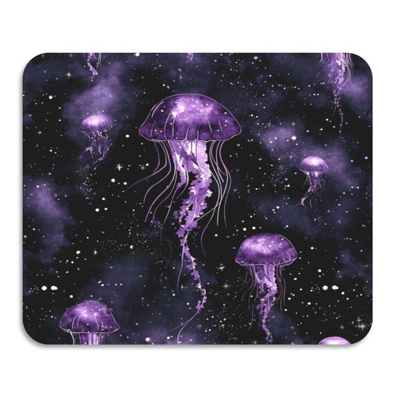 Glow in The Dark Jellyfish Diatomaceous Earth Water Absorbent Mat, Anti-Slip Rubber Backing, 15.7" x 11.8"