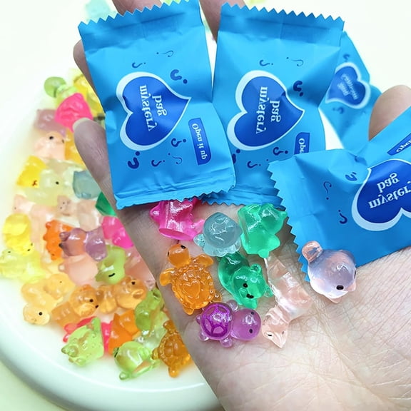 Glow in The Dark Mini Resin Animals - 125 PCs Assorted Tiny Figures for Fairy Garden & DIY Crafts(DSF)