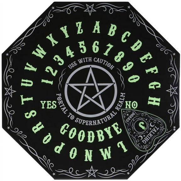 Glow in The Dark Octagonal Pentagram Star Ouija Spirit Board Game W/ Planchette