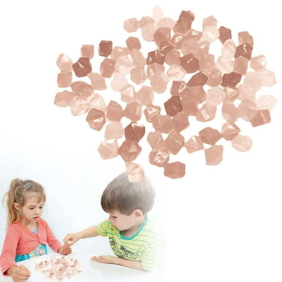 Glow in The Dark Pebbles, Blue Luminous Stones for Garden Landscaping, Walkways, Fish Tank Gravel, DIY Crafts (100-Pack)