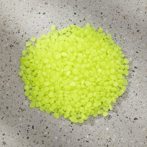 Glow in The Dark Rocks, Resin Outdoor Garden Decorations Luminous Pebbles Stones for Garden Plants/Aquarium/Backyard Path, Aquarium Gravel [Yellow]