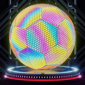 Glow in The Dark Size 5 Soccer Ball, High Visibility Night Football with Strong Fluorescence for Evening Training, Matches and Backyard Fun