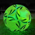 thumbnail image 1 of Glow in The Dark Size 5 Soccer Ball, High Visibility Night Football with Strong Fluorescence for Evening Training, Matches and Backyard Fun, 1 of 9