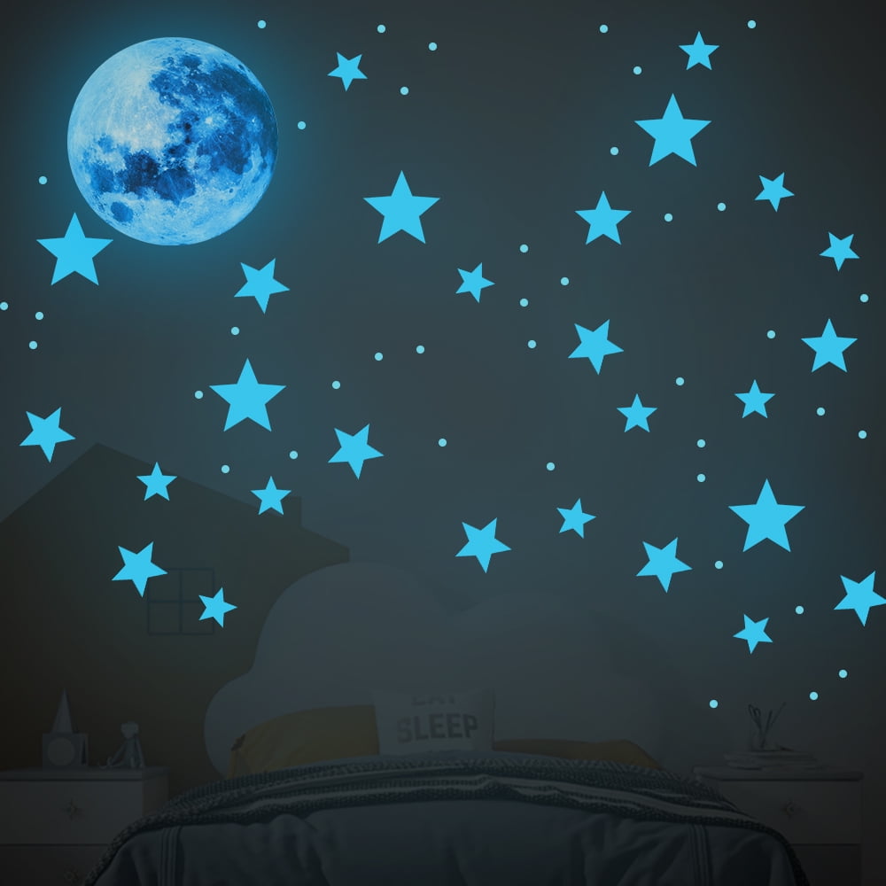 850 Pcs Glow in the Dark Stars Stickers the Star Glowing Ceiling Decals for  Wall Room Kids Decor Night Light Sky Realistic Stars Stick -  Sweden