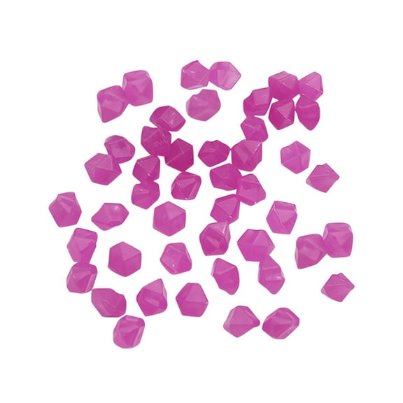 Mini Glowing Stones for Aquariums and Gardens, Diamond-shaped Night Light Pebbles, 100PCS Set for DIY Crafts, Unique Glow in the Dark Decoration C Harlik