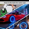 thumbnail image 1 of Glow in The Dark Tire Valve Caps 8 Piece Set Green Fluorescent Tire Valve Hobby Caps for Cars Trucks Suvs Add Custom Accent Lighting to Your Vehicle, 1 of 5
