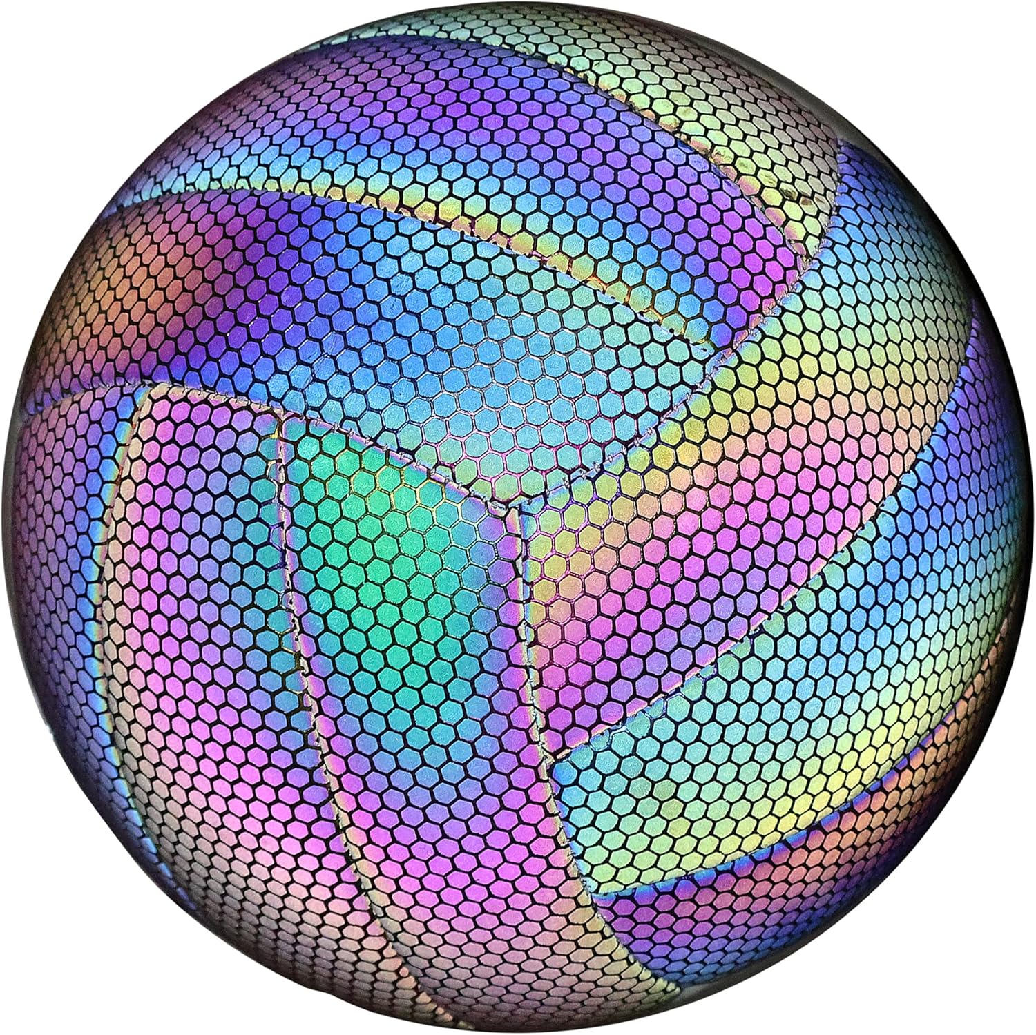 Glow in The Dark Volleyball, Reflective Glowing Leather Volleyball for Indoor Outdoor Night Play