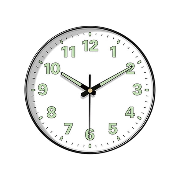 Glow in The Dark Wall Clock Luminous Round Silent Quartz Clock Battery Operated