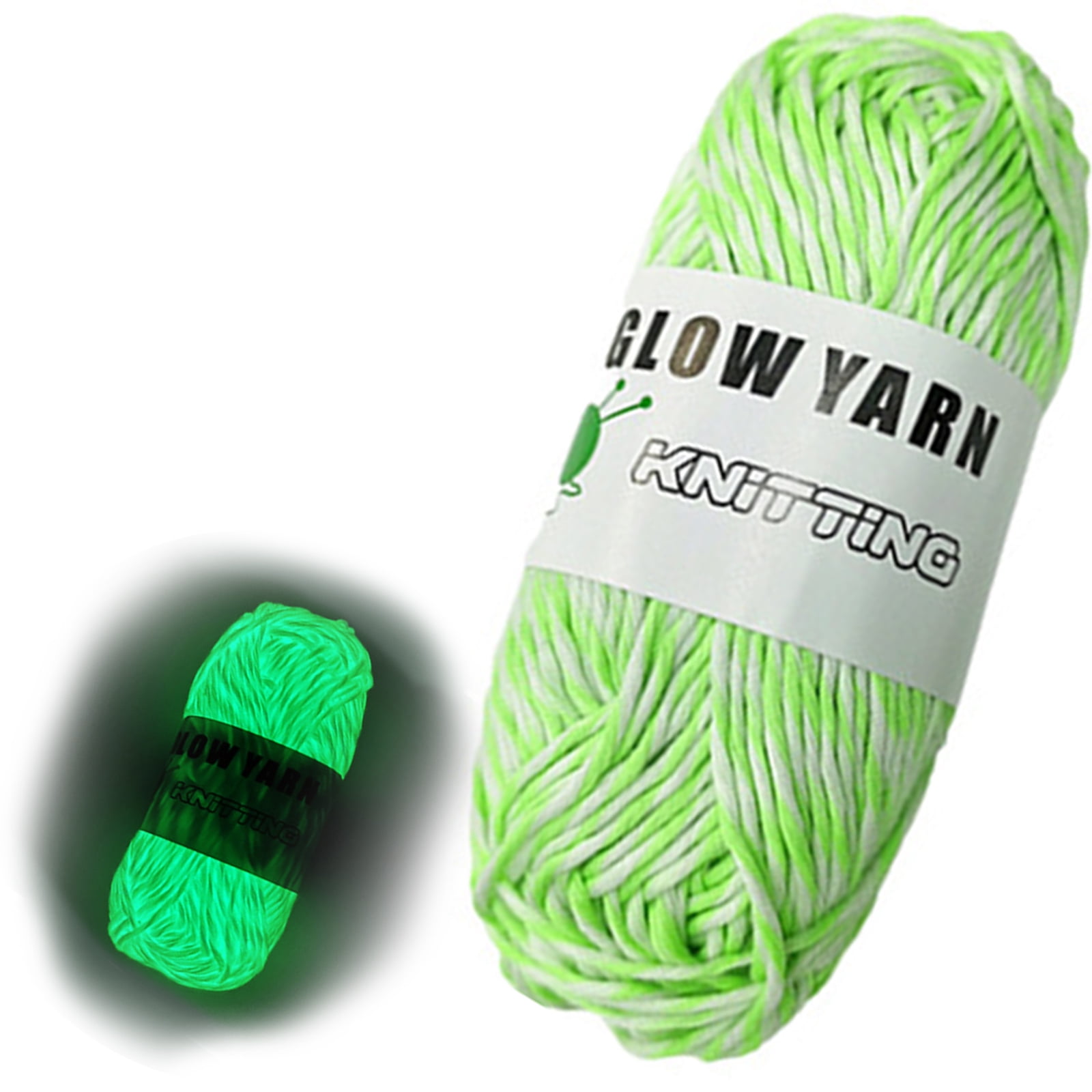 Glow in The Dark Yarn for Crocheting, Pink Yarn, Orange yarn, Glow Green  Yarn Thread, Knitting DIY Yarn 