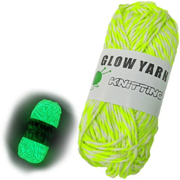 Glow in The Dark Yarn for Crocheting, Pink Yarn, Orange yarn, Glow Green  Yarn Thread, Knitting DIY Yarn