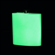 Glow-in-the-Dark 6oz Hip Flask, Glows Monster Green