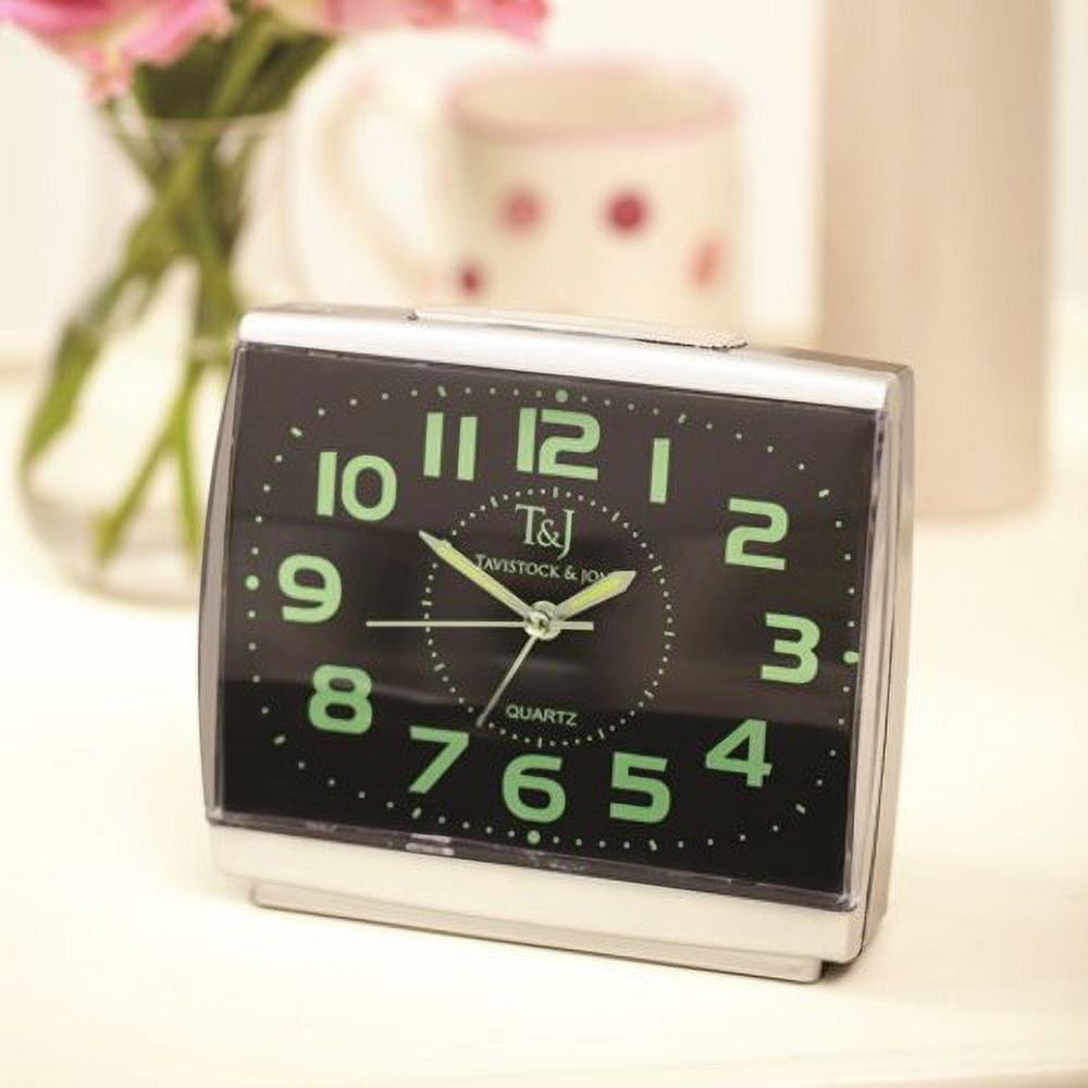 Glow in the Dark Alarm Clock Large Face Easy to Read Set of 2