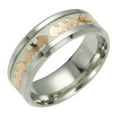 thumbnail image 1 of Glow in the Dark Bats Steel Wedding Band Ring Men Women Ginger Lyne Collection, 1 of 5