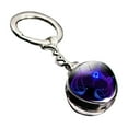 thumbnail image 1 of Glow in the Dark Constellation Keychain, Time Gemstone Zodiac Luminous Double-Sided Charm Key Ring, Unique Celestial Gift, 1-Pack, 1 of 2