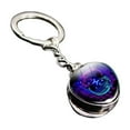 thumbnail image 1 of Glow in the Dark Constellation Keychain, Time Gemstone Zodiac Luminous Double-Sided Charm Key Ring, Unique Celestial Gift, 1-Pack, 1 of 2