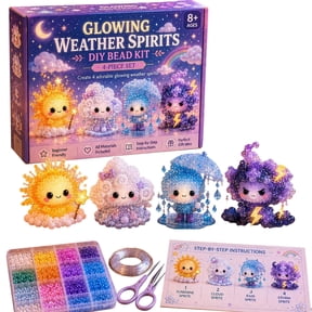 Glow in the Dark DIY Kit, Spooky Spirits Crafts Set, Luminous Jewelry Making Supplies, Halloween Party Activity, Beginner Friendly Bead Art