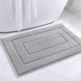 thumbnail image 1 of Machine Washable Bathroom Rug, Grey Bath Mat with Non-Slip TPR Backing, Ultra-Thick and Plush Microfiber, Perfect for Shower Area, 16"X24", 1 of 8