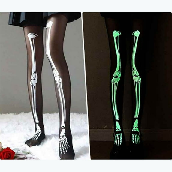 Glow in the Dark Fishnet Stockings for Women, Luminous Sexy Tights for Party Clubwear and Costumes, Multicolor, One Size
