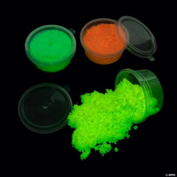 Glow-in-the-Dark Fluffy Growing Sand Foam, Birthday, Toys, 12 Pieces