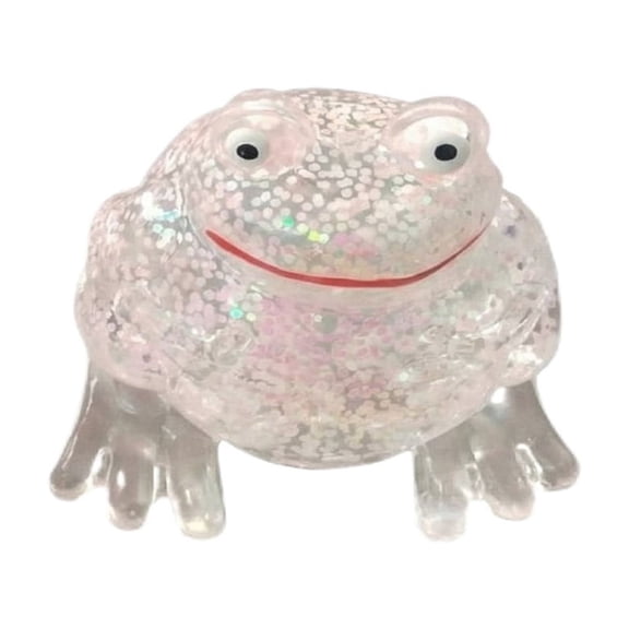 Glitter frog Taba Squishy Stress Relief, Sensory Fidget Squishy for Anxiety, Slow Rising Squeeze Desk Fidget, Calm Relaxation Aid for Home Offic,Clear