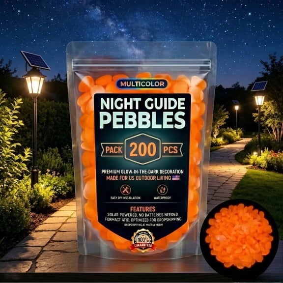 Glow in the Dark Garden Stones, Luminous Rocks for Fish Tank Aquarium Landscaping (200-1000 Pcs)